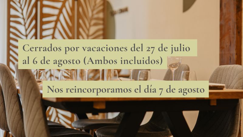 Cerrado vacaciones